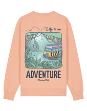 Life Is An Adventure Printed Organic Cotton Sweatshirt