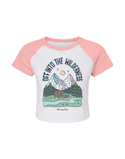 Into The Wilderness Printed Micro Rib Raglan Baby Tee