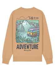 Life Is An Adventure Printed Organic Cotton Sweatshirt