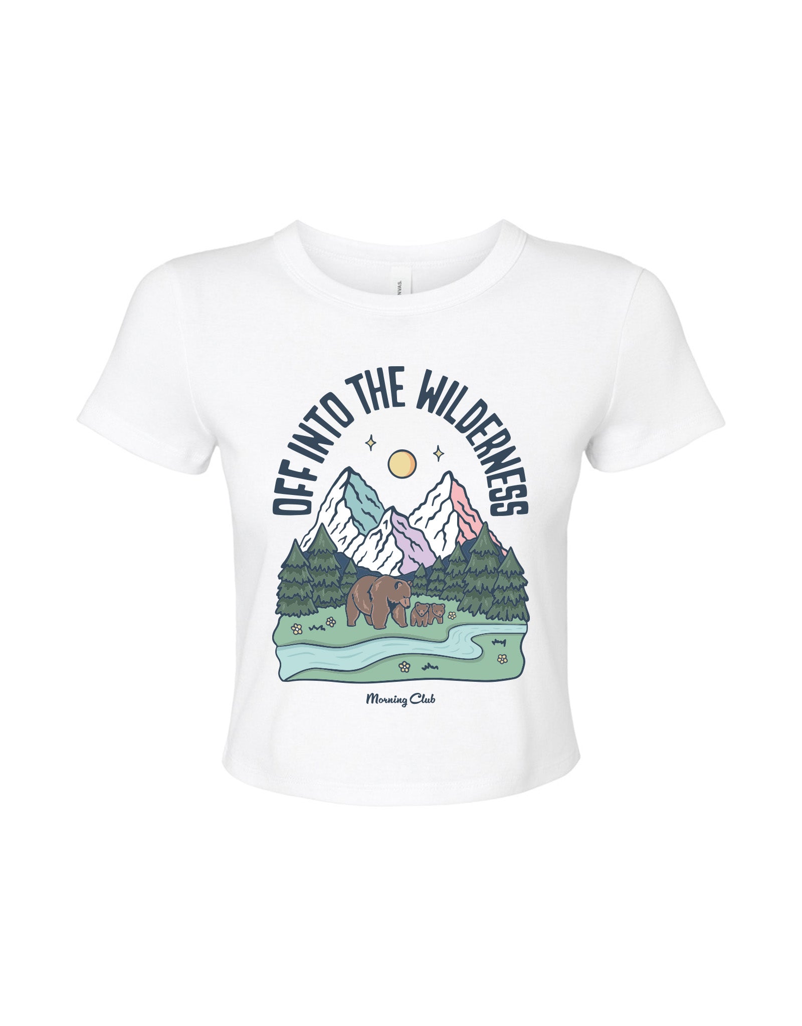 Into The Wilderness Printed Micro Rib Baby Tee