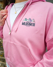 Into The Wilderness Printed Boxy Organic Cotton Zip Hoodie