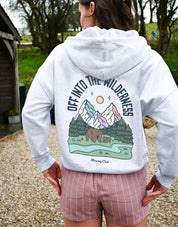 Into The Wilderness Printed Boxy Organic Cotton Zip Hoodie