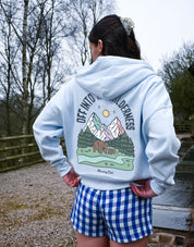 Into The Wilderness Printed Boxy Organic Cotton Zip Hoodie