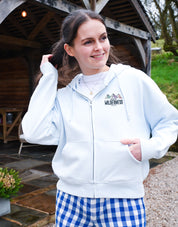 Into The Wilderness Printed Boxy Organic Cotton Zip Hoodie