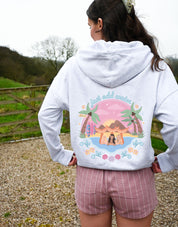 Just Add Water Printed Boxy Organic Cotton Zip Hoodie