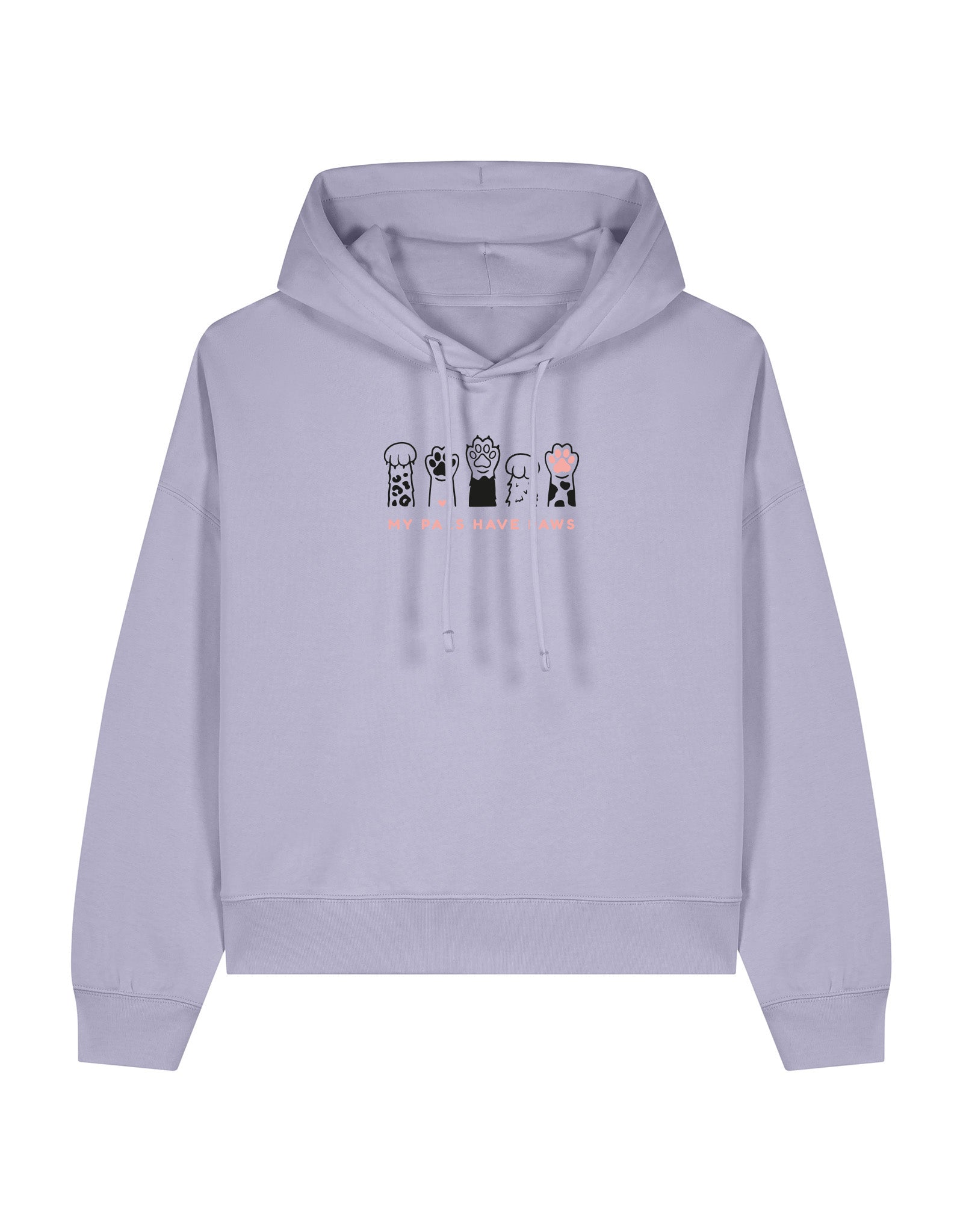 My Pals Have Paws Embroidered Boxy Organic Cotton Hoodie