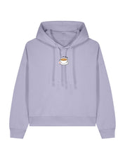 Spill The Tea Embroidered Boxy Organic Cotton Hoodie