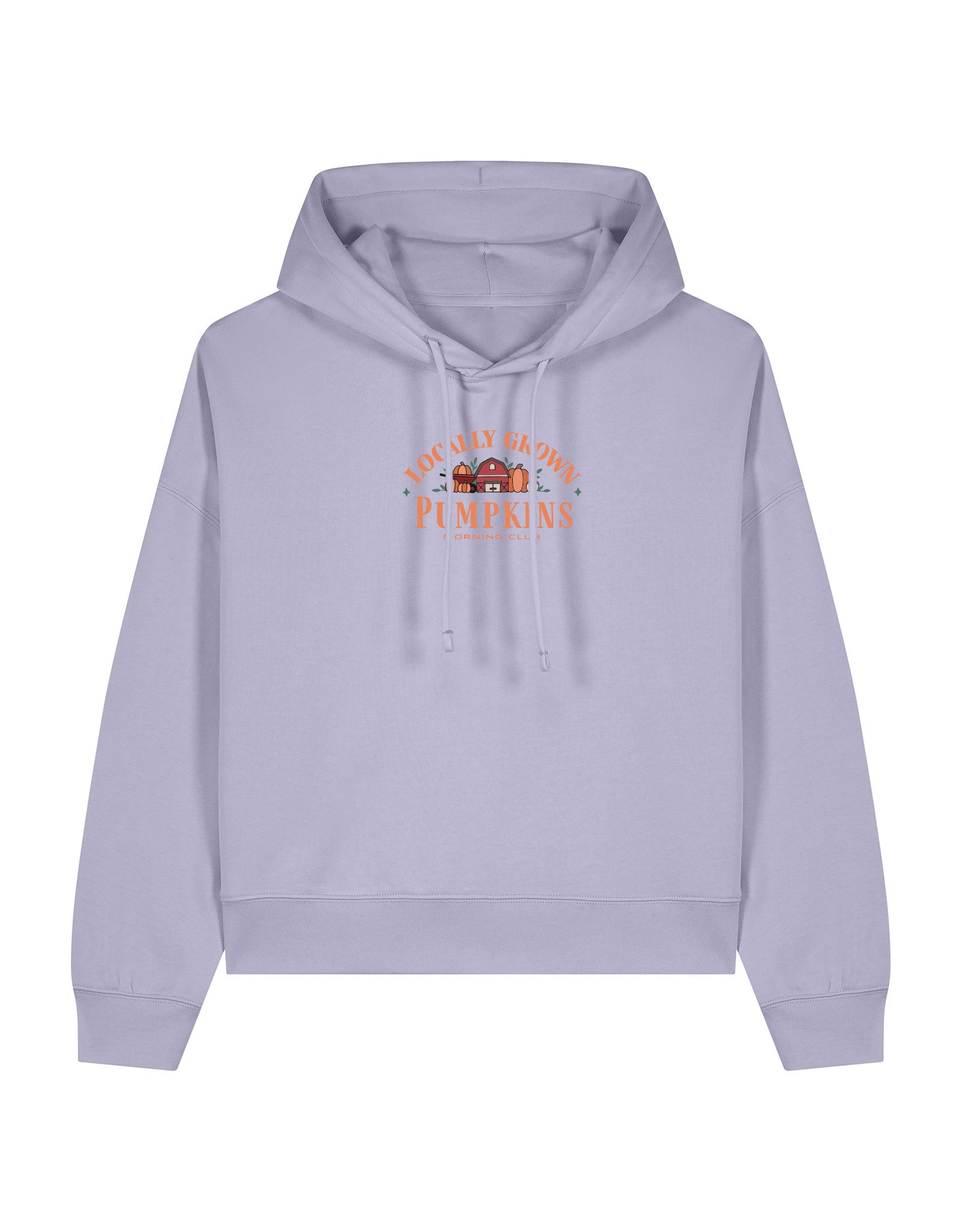 Pumpkins Embroidered Boxy Organic Cotton Hoodie