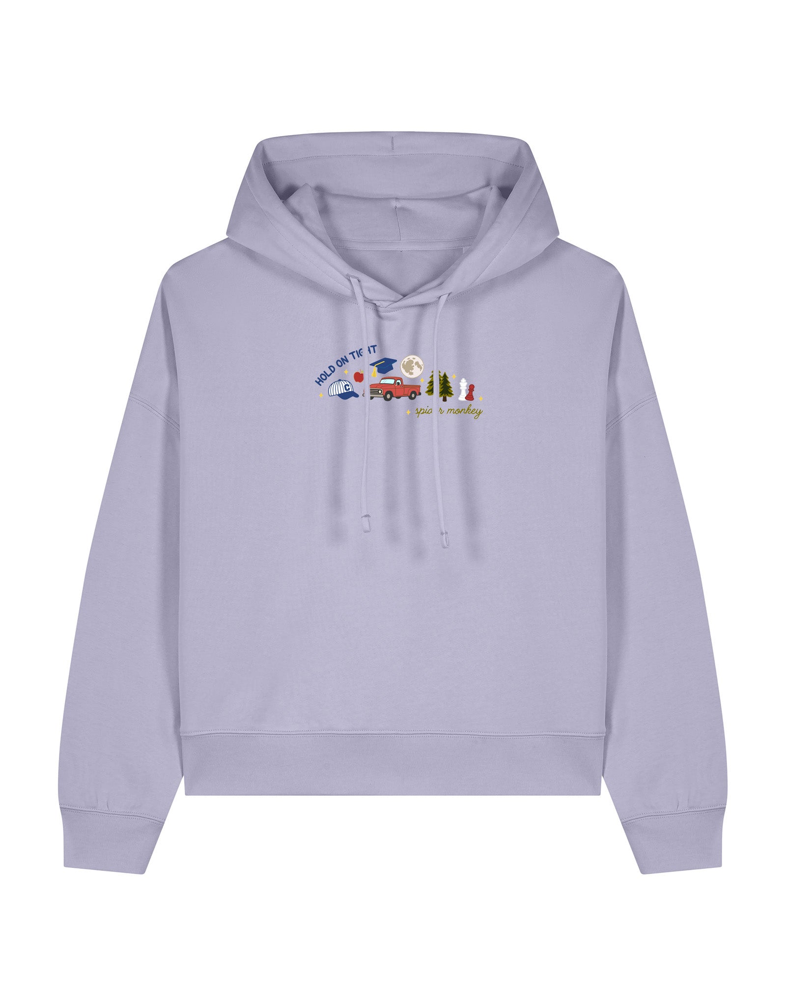 Forks Embroidered Boxy Organic Cotton Hoodie