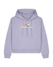 Up Embroidered Boxy Organic Cotton Hoodie