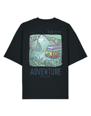 Life Is An Adventure Printed Oversized Organic Cotton Tee