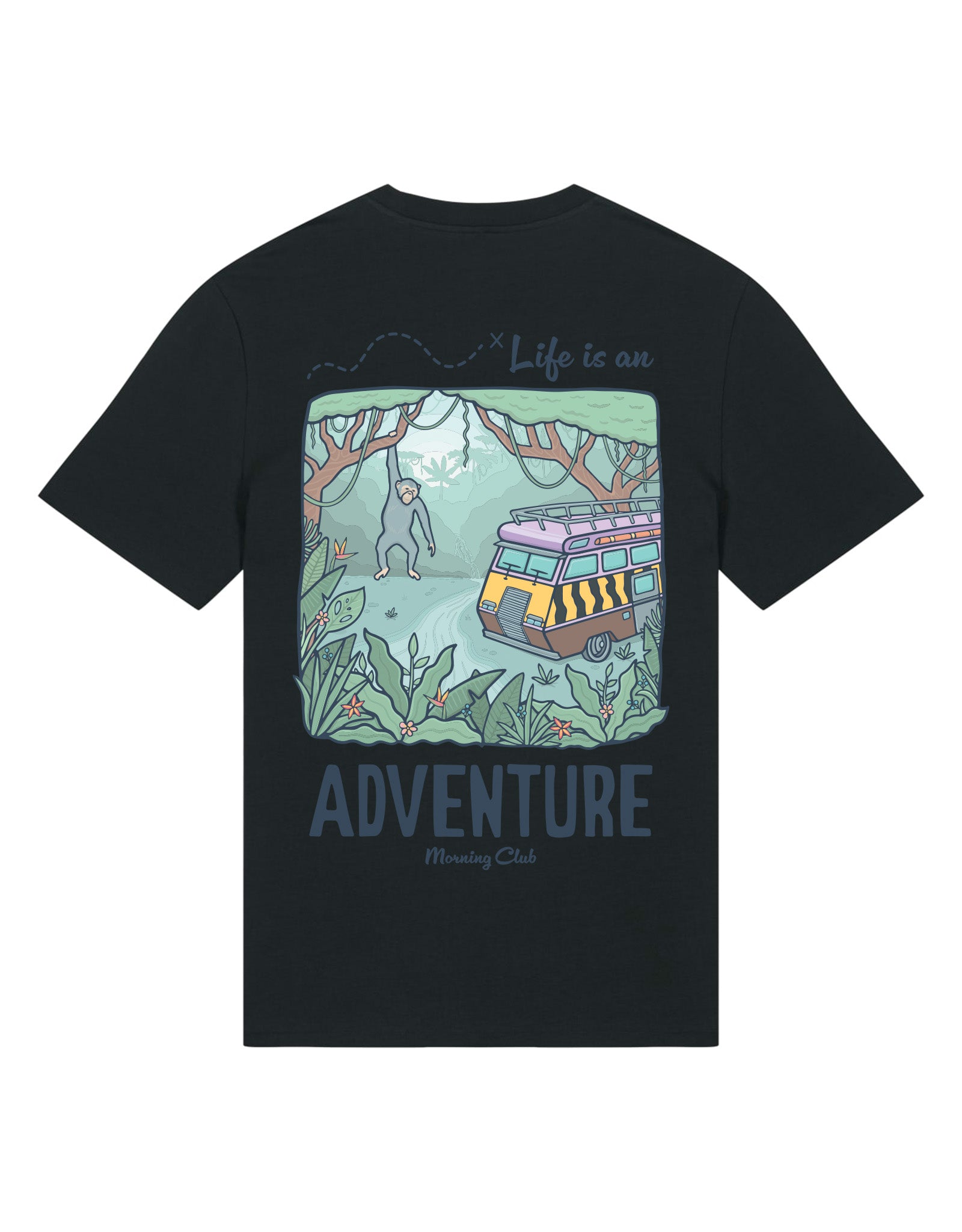 Life Is An Adventure Printed Organic Cotton T-Shirt