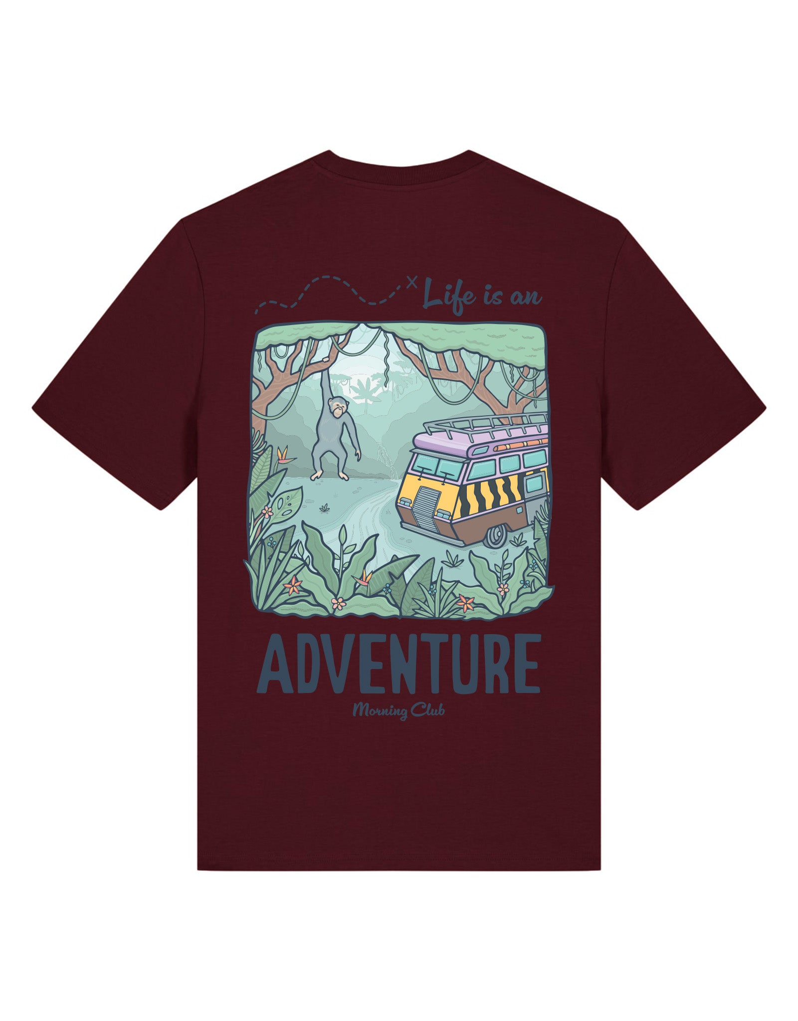 Life Is An Adventure Printed Organic Cotton T-Shirt