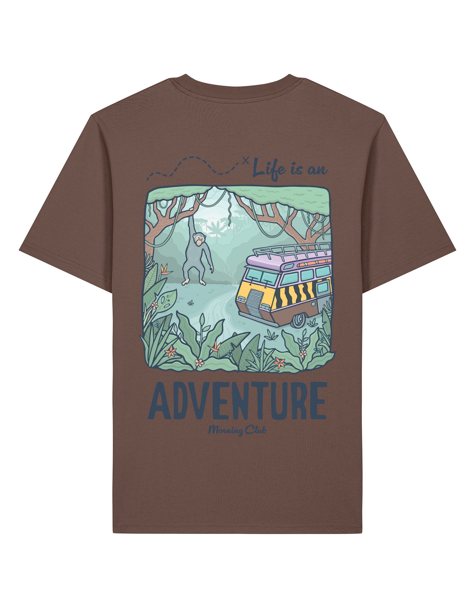 Life Is An Adventure Printed Organic Cotton T-Shirt