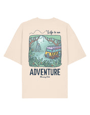 Life Is An Adventure Printed Oversized Organic Cotton Tee