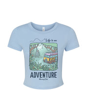 Life Is An Adventure Printed Micro Rib Baby Tee