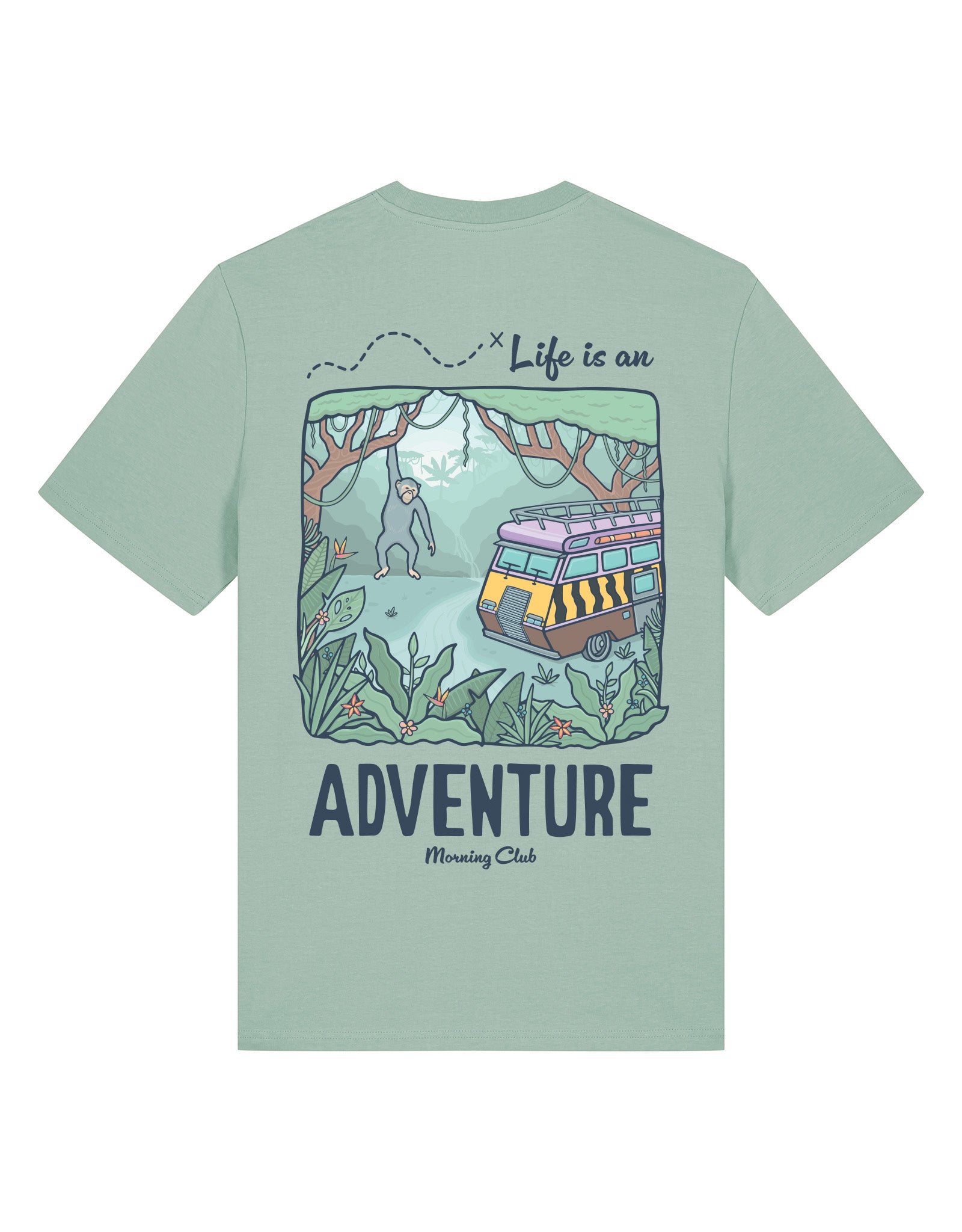Life Is An Adventure Printed Organic Cotton T-Shirt