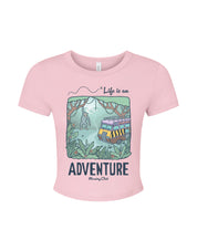 Life Is An Adventure Printed Micro Rib Baby Tee
