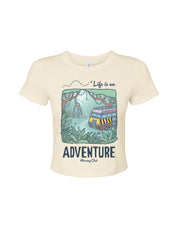 Life Is An Adventure Printed Micro Rib Baby Tee