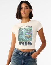 Life Is An Adventure Printed Micro Rib Baby Tee
