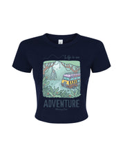 Life Is An Adventure Printed Micro Rib Baby Tee