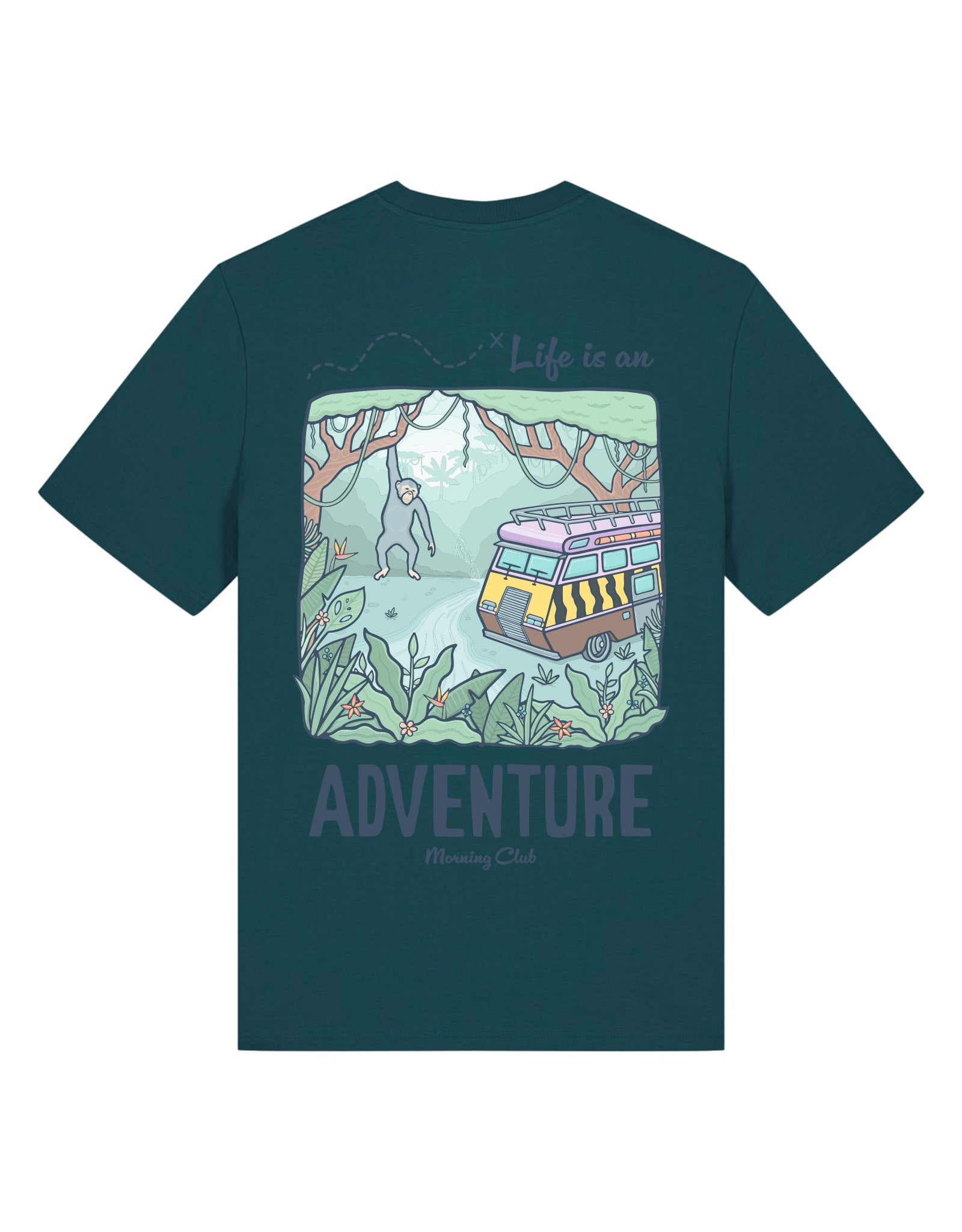 Life Is An Adventure Printed Organic Cotton T-Shirt