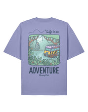 Life Is An Adventure Printed Oversized Organic Cotton Tee