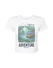 Life Is An Adventure Printed Micro Rib Baby Tee