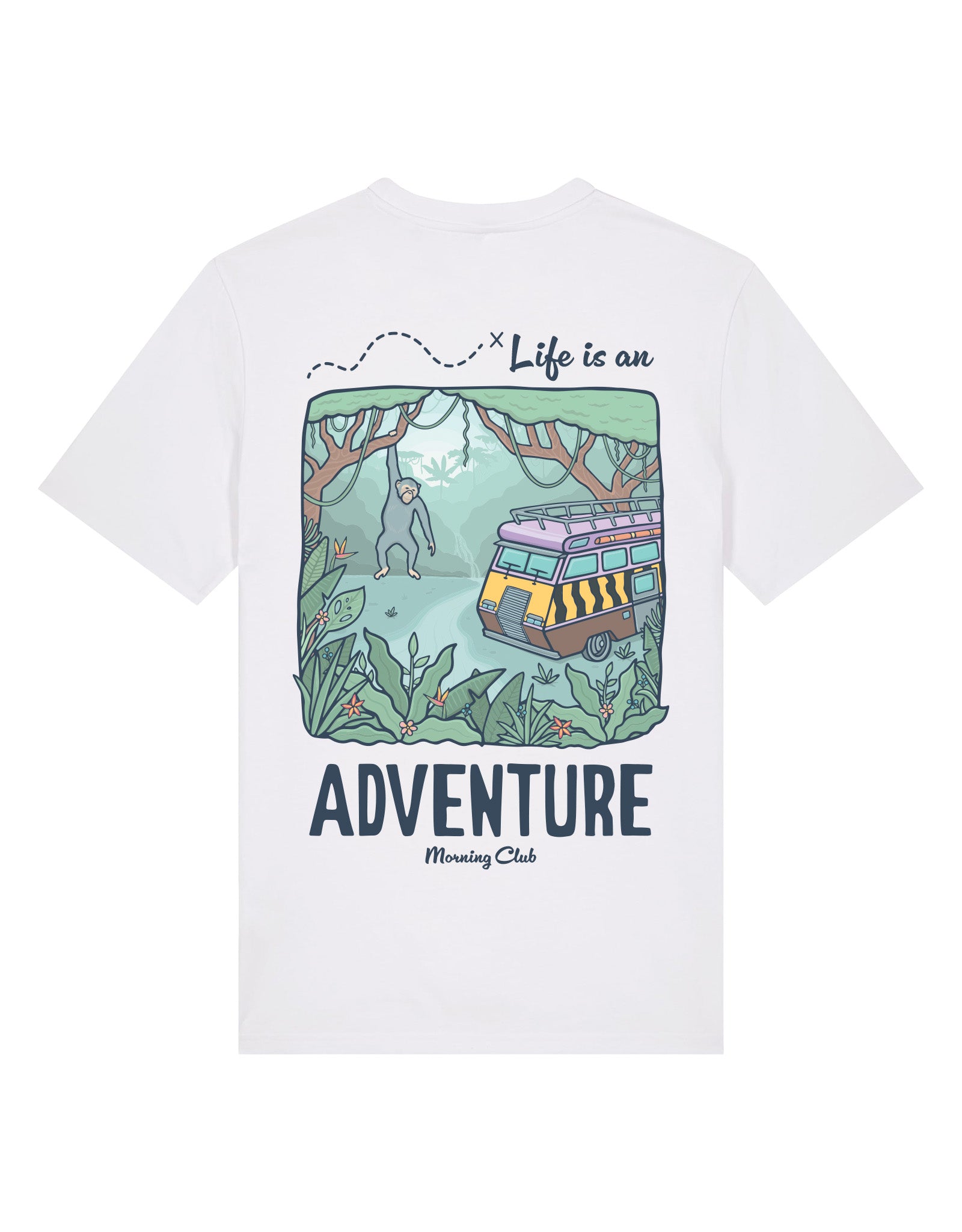 Life Is An Adventure Printed Organic Cotton T-Shirt