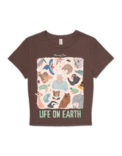 Life On Earth Printed Micro Rib Baby Tee