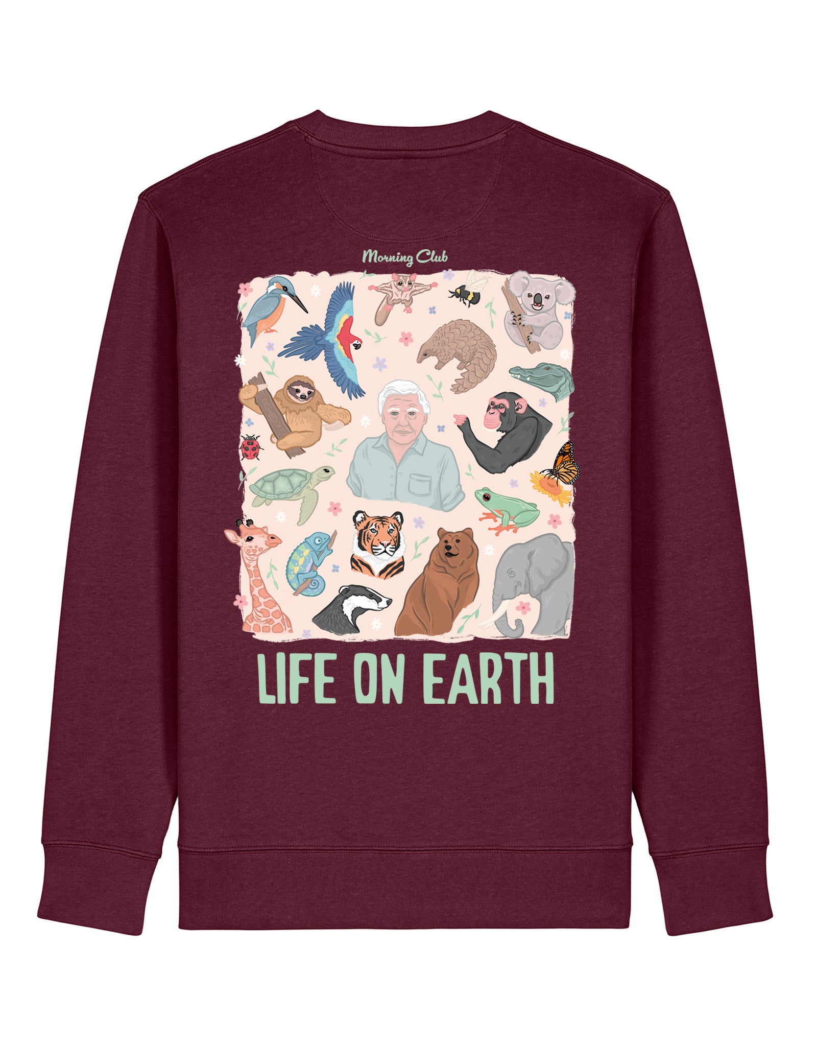Life On Earth Printed Organic Cotton Sweatshirt