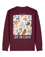 Life On Earth Printed Organic Cotton Sweatshirt