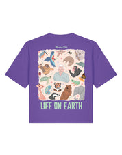 Life On Earth Printed Boxy Organic Cotton Tee