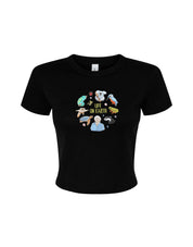 Life On Earth Embroidered Micro Rib Baby Tee
