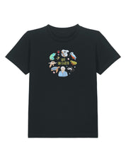 Life On Earth Embroidered Organic Cotton Childrens T-Shirt
