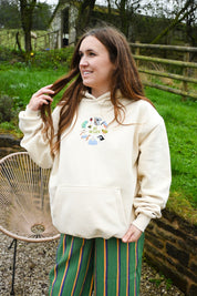 Life On Earth Embroidered Heavyweight Cotton Hoodie