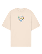 Life On Earth Embroidered Oversized Organic Cotton Tee