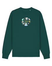 Life On Earth Embroidered Organic Cotton Sweatshirt