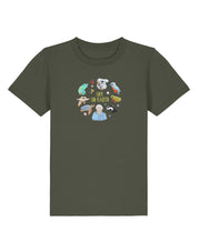Life On Earth Embroidered Organic Cotton Childrens T-Shirt