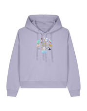 Life On Earth Embroidered Boxy Organic Cotton Hoodie