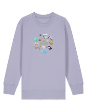 Life On Earth Embroidered Organic Cotton Childrens Sweatshirt