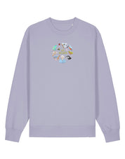 Life On Earth Embroidered Organic Cotton Sweatshirt