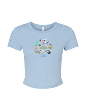 Life On Earth Embroidered Micro Rib Baby Tee