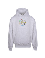 Life On Earth Embroidered Heavyweight Cotton Hoodie
