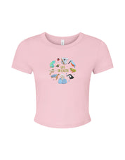Life On Earth Embroidered Micro Rib Baby Tee