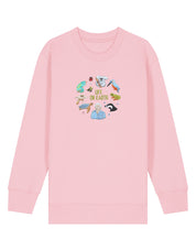 Life On Earth Embroidered Organic Cotton Childrens Sweatshirt