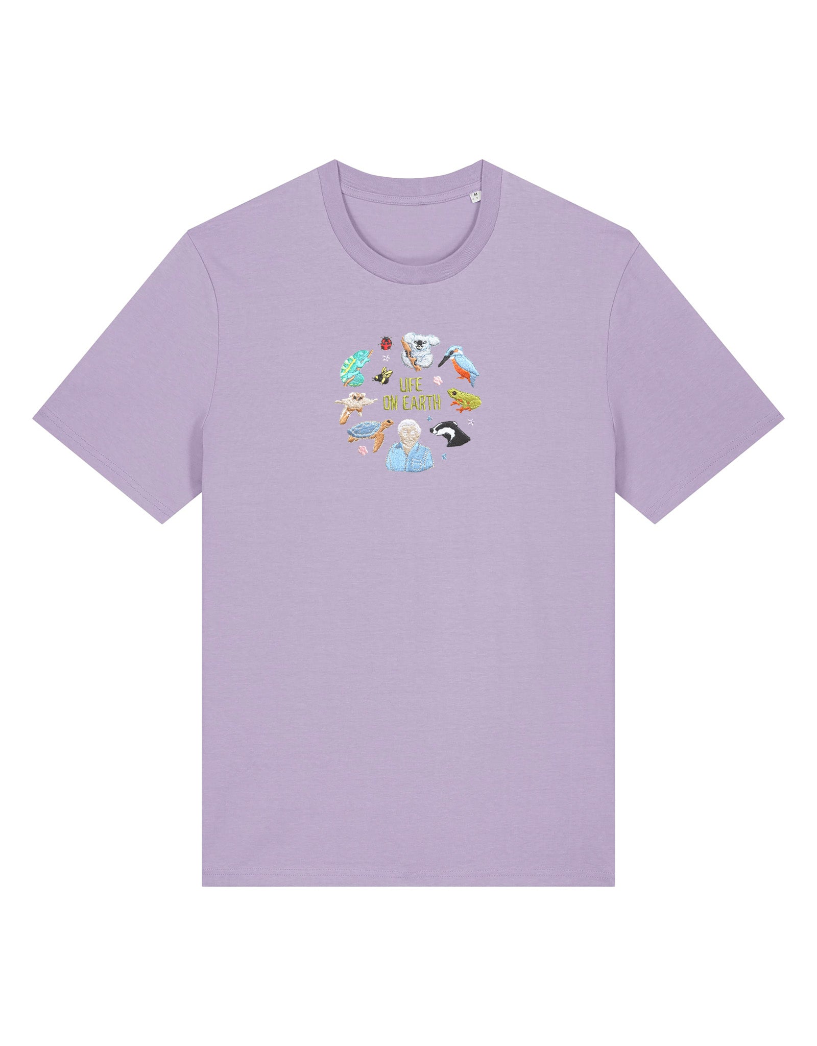 Life On Earth Embroidered Organic Cotton T-Shirt
