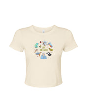 Life On Earth Embroidered Micro Rib Baby Tee