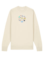 Life On Earth Embroidered Organic Cotton Sweatshirt