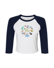Life On Earth Embroidered Micro Rib 3/4 Sleeve Tee